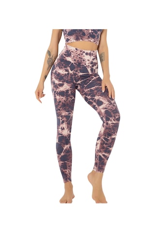 Kosona Kadın Spor Eşofmanı: Yoğun Egzersiz İçin Yüksek Bel, Kalça Kaldıran, Dikişsiz Zarf Tipi, Çift Boyama Desenli Mor Antrenman Taytları Koyu Mor