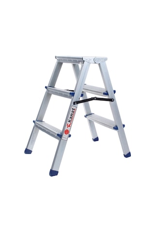 Rita Twin Galvanizli Çift Çıkışlı Katlanabilir Merdiven 10+10 Basamaklı-rm-620