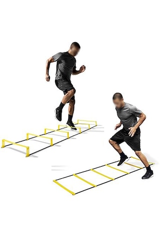 Antrenman Merdiveni 2'si 1 Arada Engel Ve Çeviklik Merdiveni 230 Sarı - Siyah