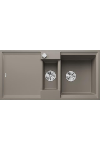 Blanco Adıra 6 S Granit Evye, Tartufo Renk, Tezgah Üstü, Çift Yönlü, 1.5 Hazneli, 100x50 Cm Kahverengi