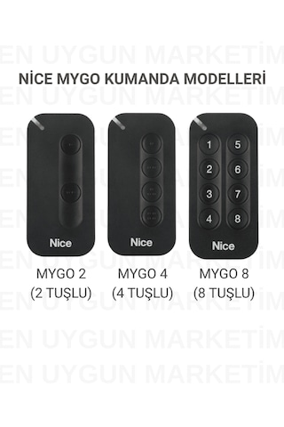 Nice Mygo4 4 Kanallı Otomatik Kapı Kumandası Siyah