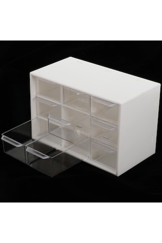 Trendooze Kutusu Katlı Izgara Eşyalar Düzenleyici Dolabı Depolama Depolama Çeşitli Çekmece Beyaz 9 3 - Pl