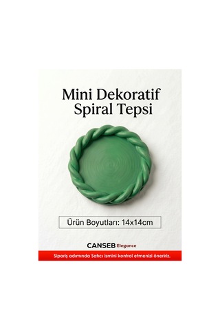 14x14cm - Premium - Çimen Yeşili - Dekoratif Sarmal Tepsi - El Boyaması İşçilik 14x14cm Ebat 14x14cm - Premium - Çimen Yeşili - Dekoratif Sarmal Tepsi - El Boyaması İşçilik 14x14cm Ebat