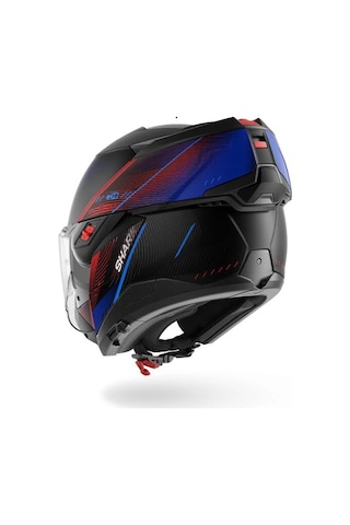 Shark Oxo Speed-tech Mat Mavi-kırmızı Modüler Kask Renkli Cam Ve Pınlock Hediyelidir
