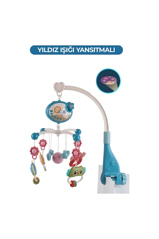 Ucuzuna Bak Işıklı Müzikli Bebek Dönencesi Mavi