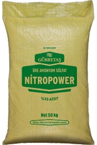 Gübretaş Nitropower Bitki Besini Üre Amonyum Sulfat Demir Suda Çözünür Kükürt %33 Azot Gübresi 1 KG