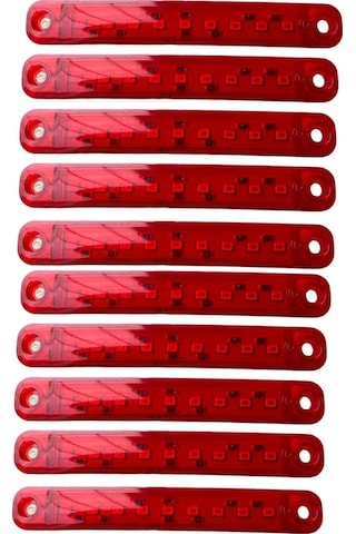 9 Ledli 10 Adet Parmak Led Kırmızı