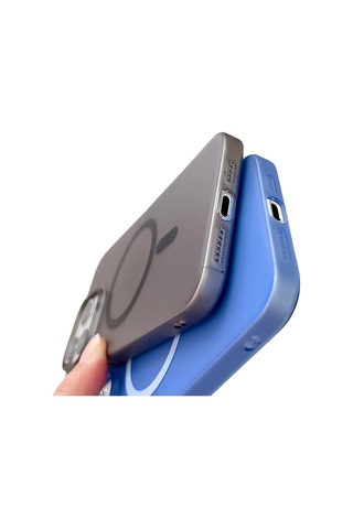 Piili Apple iPhone Uyumlu 15 Pro Ultra İnce Kılıf Magsafe 0, 4 Mm Mat Siyah
