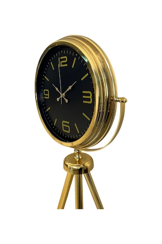Büro Ev Ofis Hediyesi İçin Golden Elegance Tripod Ayaklı Saat Diğer