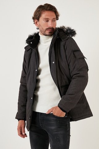 Buratti Peluş Astarlı Suya Ve Rüzgara Dayanıklı Soğuk Geçirmez Slim Fit Erkek Mont 5711051 Füme