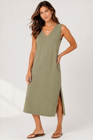 Fashion Friends Sırtı Çapraz Biyeli Kadın Elbise 26y0378k1 Haki