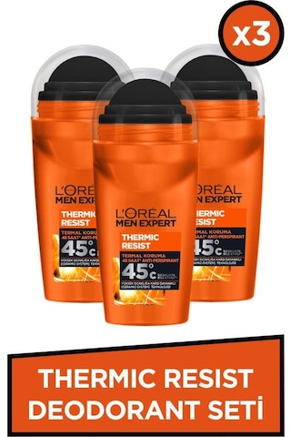 L'Oreal Paris Thermic Resist Erkek Roll-On Deodorant 3 x 50 ML