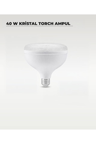 40w Kristal Torch Led Ampul Beyaz Işık