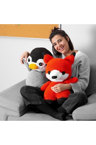 Büro Ev Ofis Hobi Dikiş Atölyesi İçin Açık Krem Penye Kumaş El Örgü İpi