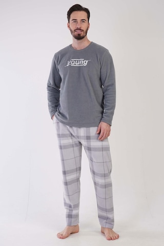 Vienetta Erkek Polar Uzun Kol Gri Pijama Takım 3c0t3n1o88 001