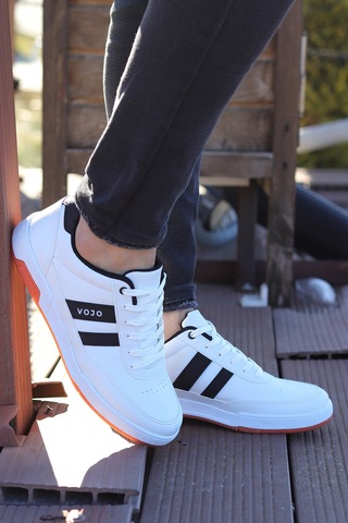 Vojo Gen 5 Rahat Taban Cilt Erkek Sneker Spor Ayakkabı 267800001842 05 Beyaz Beyaz