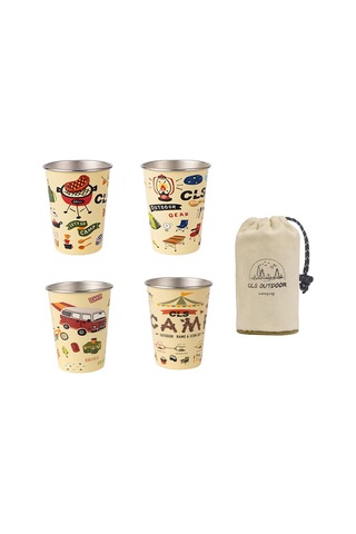 Suntek 4x Paslanmaz Çelik Bardak, Su Tumbler İstiflenebilir Çok Renkli