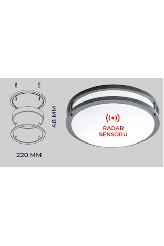 24w Radar Sensörlü Tavan Aramatürü 24w Radar Sensörlü Tavan Aramatürü