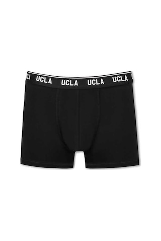 Ucla Irvıne Siyah Bel Bantlı Jakarlı Standard Fit Erkek Boxer Siyah