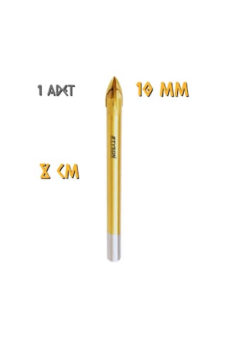 Kupa Tyson Cam Seramik Delici Matkap Ucu 10 Mm. - 1 Adet