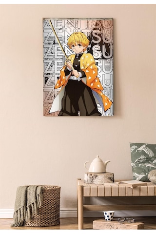 Zenitsu Agatsuma Kimetsu No Yaiba Demon Slayer Poster-çerçevesiz