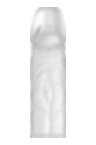 River World 14 Cm'lik Şeffaf Silikon Uzatılabilen Ve Damarlı Pe Nis Kılıfı Kristal