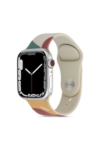 Apple Uyumlu  Watch Ultra 49 MM Kordon Krd-62 Silikon Strap Kordon
