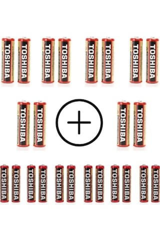 Heavy Duty 24'lü Özel Pil Paketi 12 Aa+12 Aaa