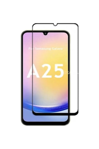 Samsung Galaxy A25 Ekran Koruyucu Cam Ultra Full Kaplama Düz Tempered Glass Screen Zırh