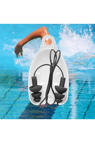 Dolıty İş Uyku Konseri Için Taşıma Kutulu Yüzme Kulak Siyah