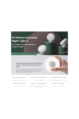 Xiaomi Mijia Led Koridor Gece Lambası 2 Beyaz