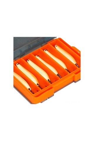 Springsun Çift Taraflı Mini Olta Kutusu - Yeşil/turuncu/mavi/sarı, 140x100x30mm