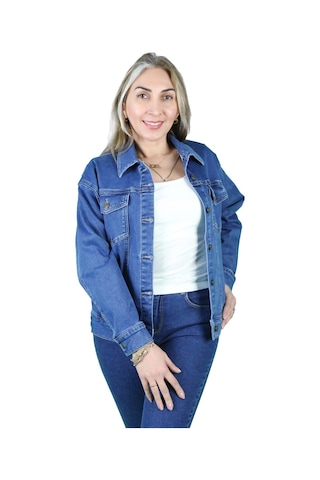 Kadın Şardonlu Kot Ceket 001