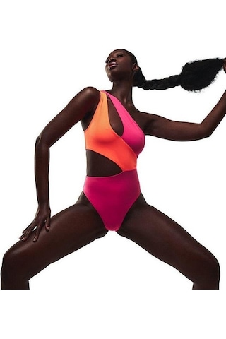 Deep Beach Renk Bloklu Cut Out Mayo Db200786m 001