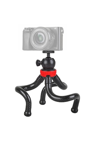 Ayex Mt-10 Esnek Mini Tripod Küresel Kafa & Telefon Tutucu Kamera Ve Akıllı Telefon Uyumlu -