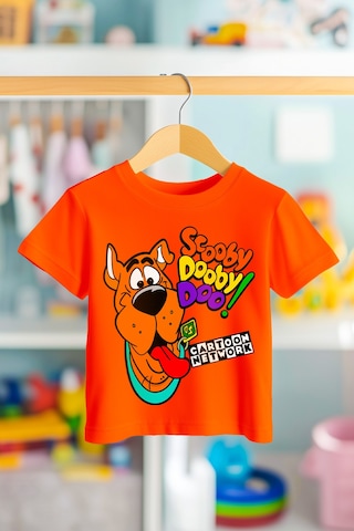 Book Orbook Scooby Dooby Doo %100 Pamuk Premium Kalite Çocuk Tişörtü 3-12 Yaş Turuncu