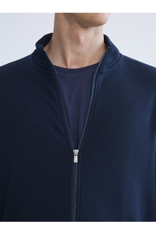 LC Waikiki Lc Waıkıkı Lacivert Dik Yaka Erkek Fermuarlı Sweatshirt