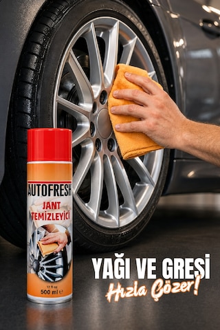 Jant Temizleyici Sprey 500 Ml Yağ, Kir Ve Balata Tozu Sökücü, Parlatıcı Etkili