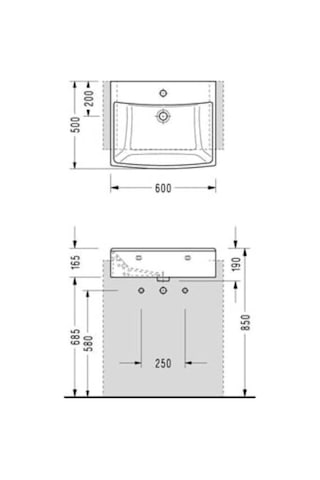 Serel Tezgah Üstü 50x60 Cm Lavabo Beyaz - 2044tds110h Diğer