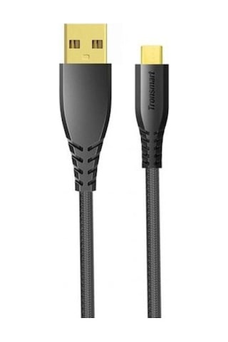 Tronsmart MUC04G 2.4A Micro USB Şarj ve Data Kablosu Siyah 1 Metre
