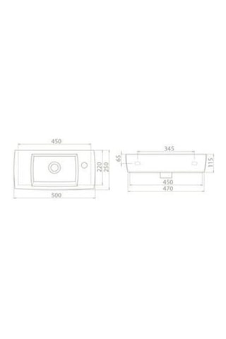 Turkuaz City Lavabo 25X50Cm (Sağ) Ve Minica Banyo Dolabı-Beyaz