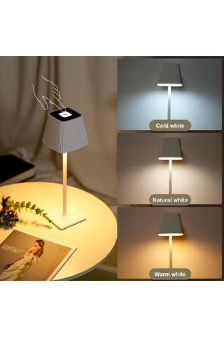 Cbtx Ml-g06 Göz Korumalı Masa Işığı Kademesiz Kısılabilir Masa Lambası, 4000mah Pil - Beyaz