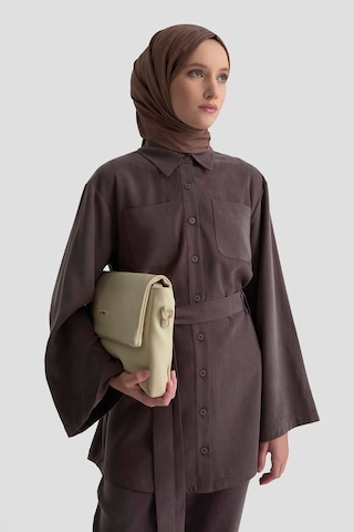 Armine Kemerli Lyocell Takım 25kd1104 Acı Kahve Acı Kahverengi