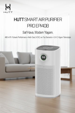 Smart Air Purifier Pro Akıllı Hava Temizleyici Beyaz