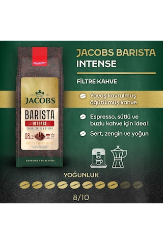 Jacobs Barista Intense Filtre Kahve Öğütülmüş 200 Gr X 4 Adet Öğütülmüş