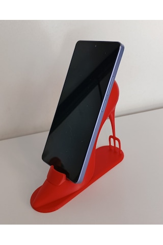 Masaüstü Telefon Standı Topuklu Ayakkabı Kırmızı