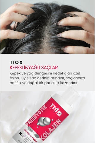 Tto-x Prebiyotik & Kolajen Kepekli Ve Yağlı Saçlar Şampuan 250 ML