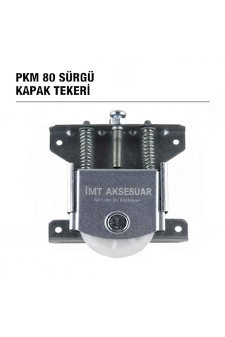 İmt Aksesuar Pkm 80 Sürgülü Dolap Kapağı Ve Gardrop Sürgü Kapağı Tekeri Metalik