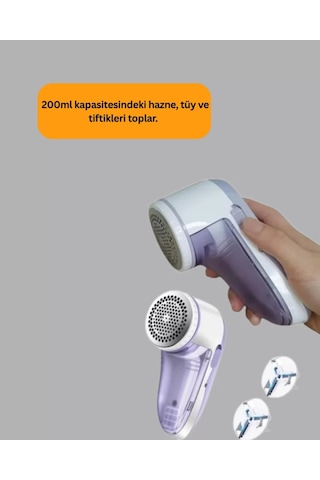 Tüy Ve Tiftik Temizleyici 3 Bıçaklı, 200ml Kapasiteli