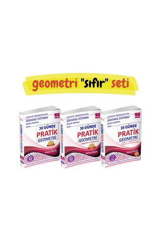 30 Günde Sıfırdan Zirveye Geometri - Süper Set - 3 Kitap